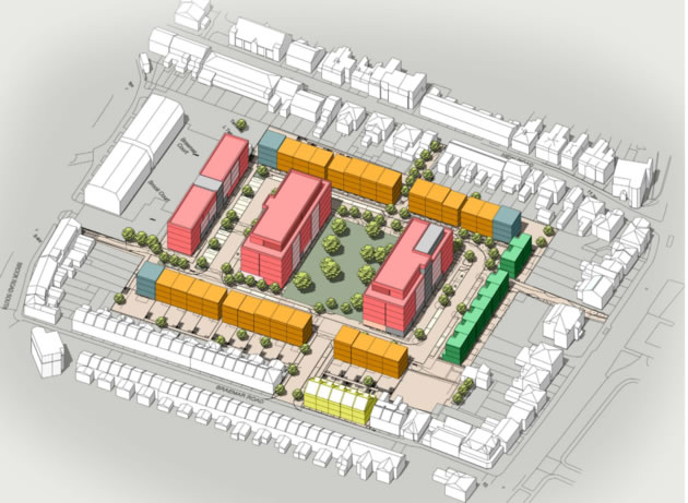 Plan of the Griffin Park Development shown at the exhibition