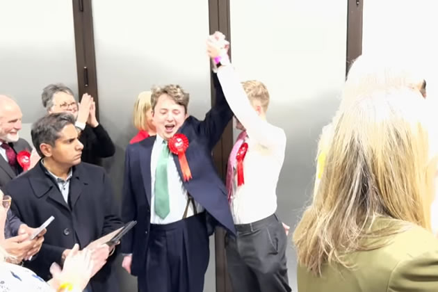 Labour celebrates Max Mosley's win in Brentford East