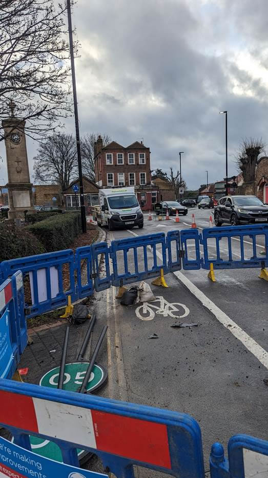 Twickenham Road roadworks